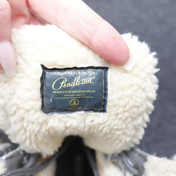 Pendleton Duck Boots Shearling Lined Southwestern Geometric Women's 9 Gray - Picture 5 of 10